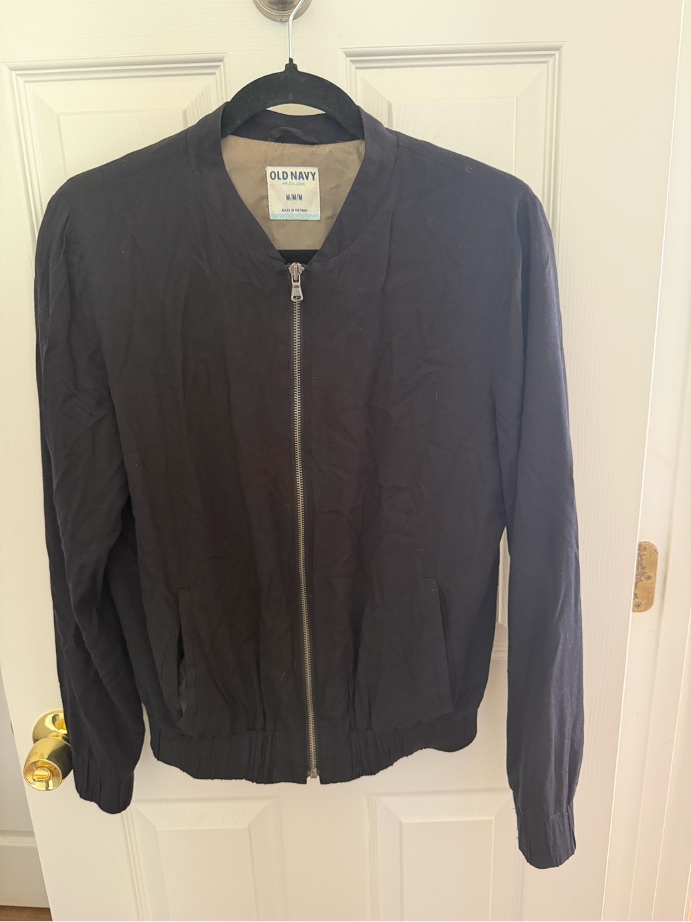 Old Navy Women's Black Bomber Jacket Size Medium